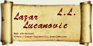 Lazar Lučanović vizit kartica